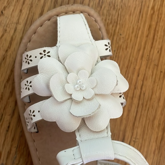 Jumping Beans Toddler Girl White Fisherman Sandal - Size c7 - Picture 10 of 10